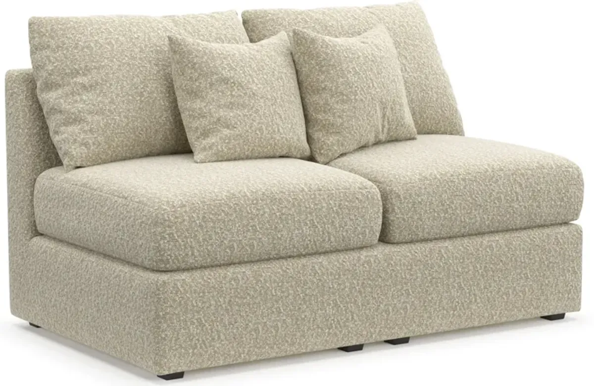 Nest Hybrid Comfort Armless Loveseat - Bloke Cotton