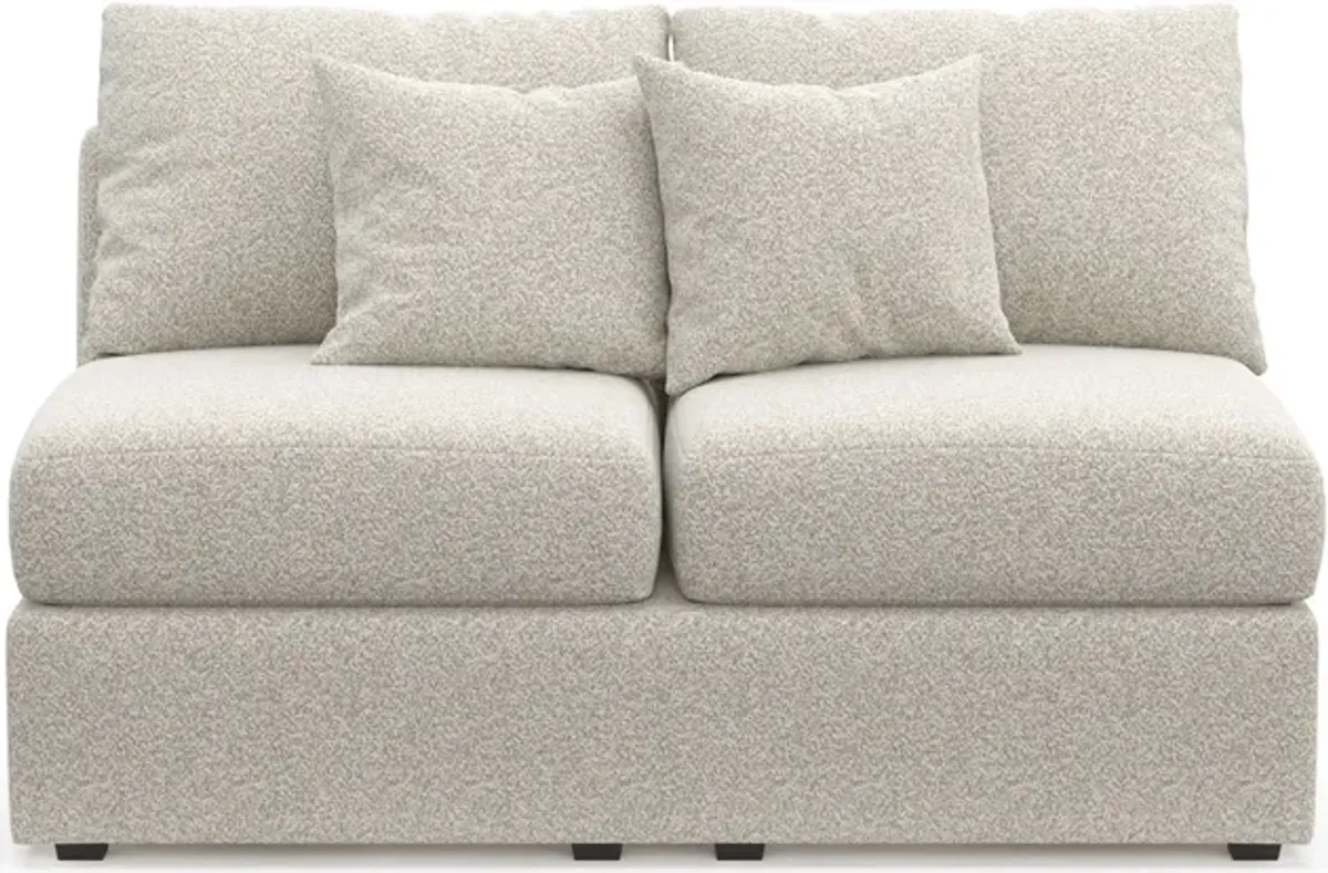 Nest Hybrid Comfort Armless Loveseat - Muse Stone