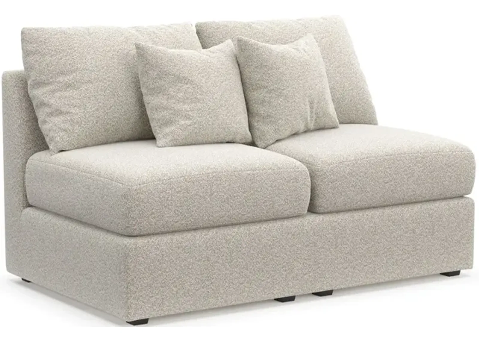 Nest Hybrid Comfort Armless Loveseat - Muse Stone