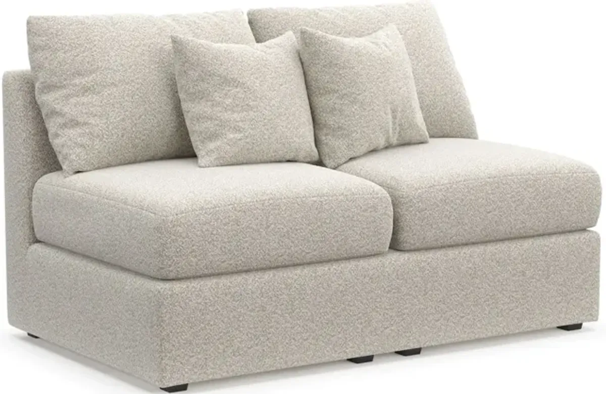 Nest Hybrid Comfort Armless Loveseat - Muse Stone