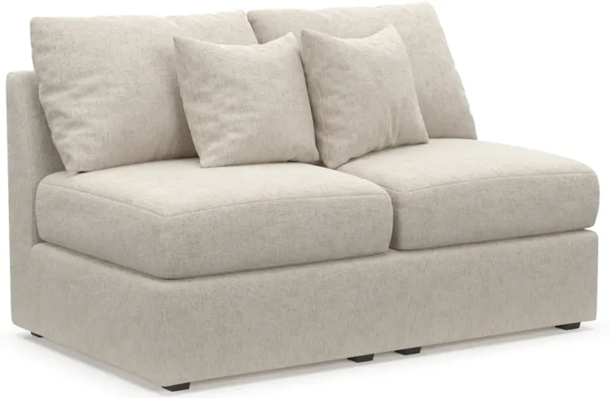 Nest Hybrid Comfort Armless Loveseat - M Ivory