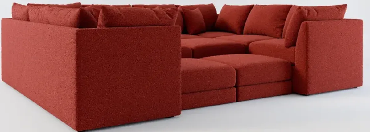 Nest Hybrid Comfort 7-Piece Pit Sectional - Bloke Brick