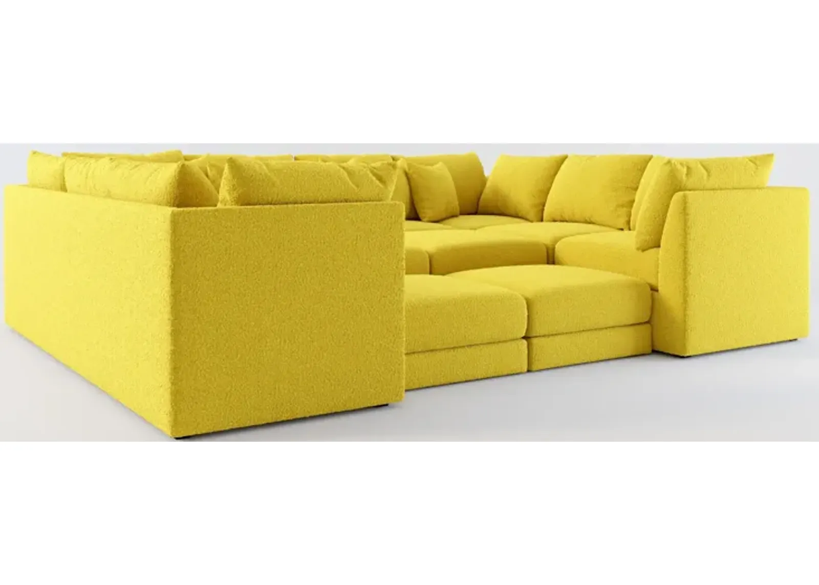 Nest Hybrid Comfort 7-Piece Pit Sectional - Bloke Goldenrod