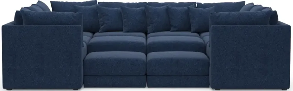 Nest 7-Piece Pit Hybrid Comfort Sectional - Oslo Navy