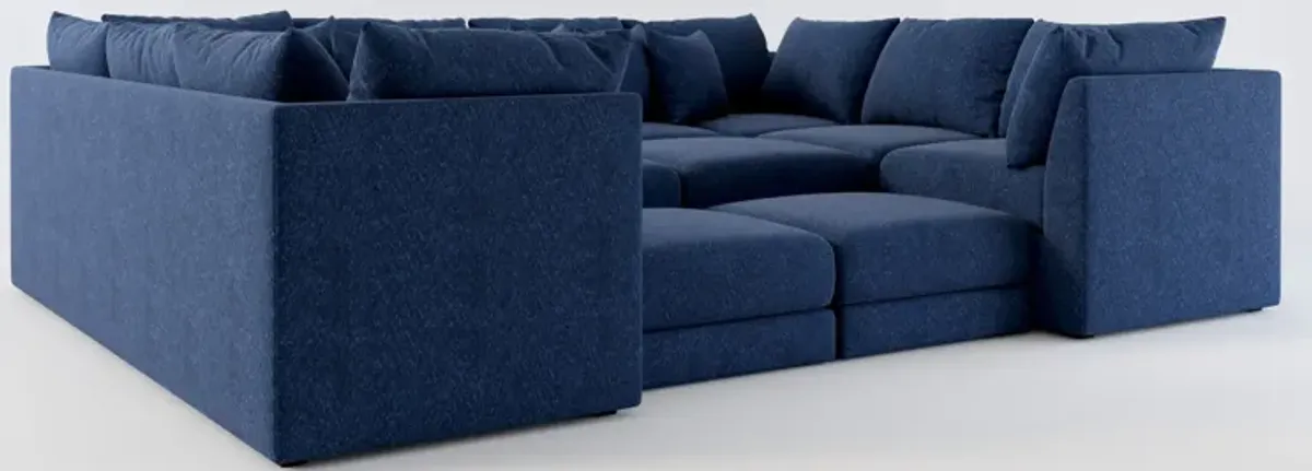 Nest 7-Piece Pit Hybrid Comfort Sectional - Oslo Navy