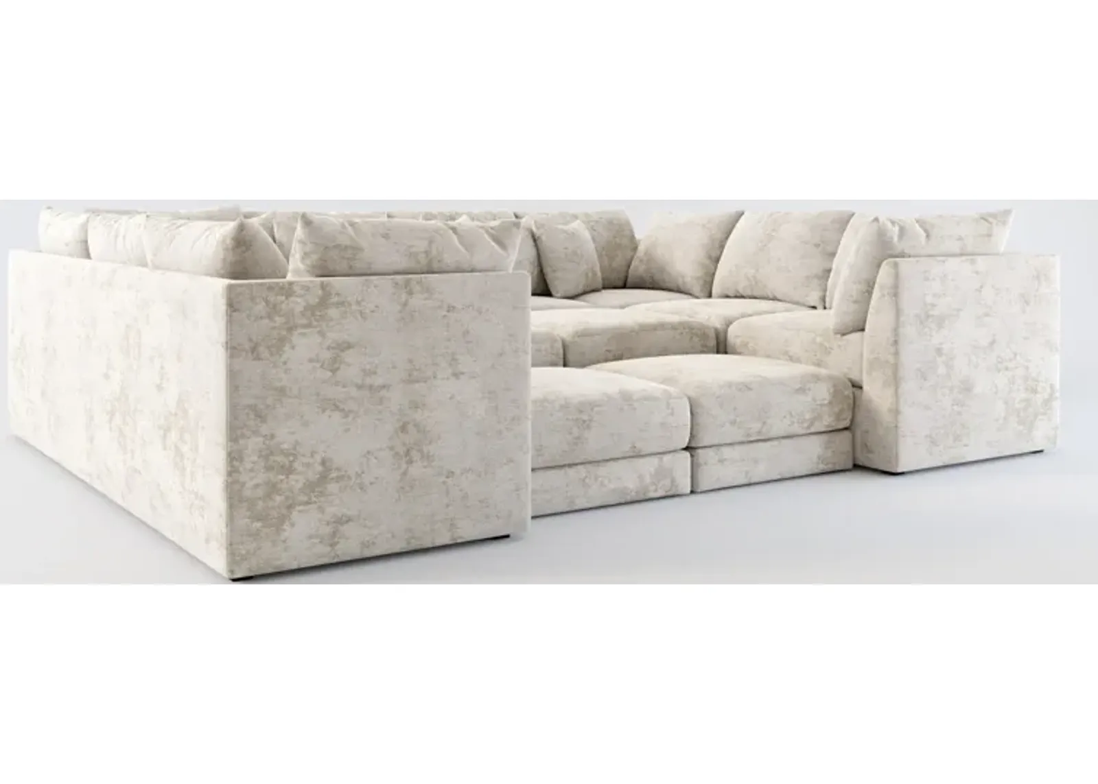 Nest Hybrid Comfort 7-Piece Pit Sectional - Hearth Cement