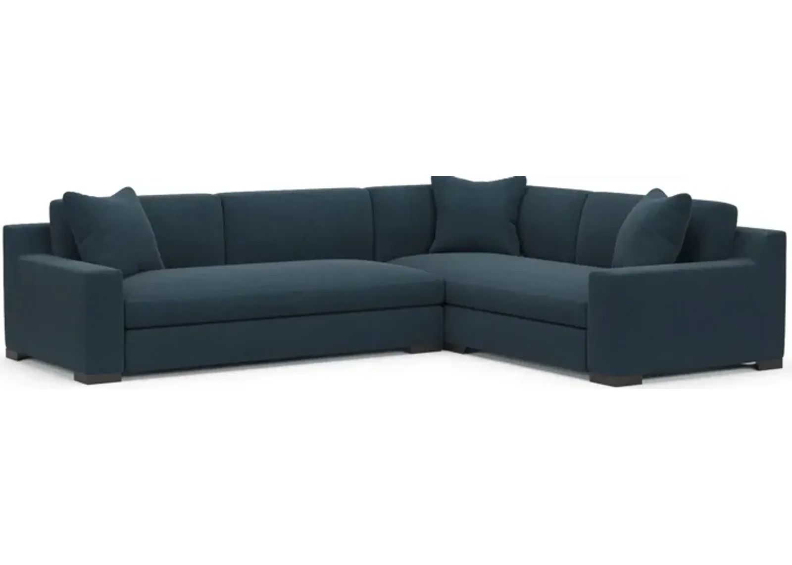 Ethan Hybrid Comfort Eco Performance 2-Piece Sectional - Broderick Indigo