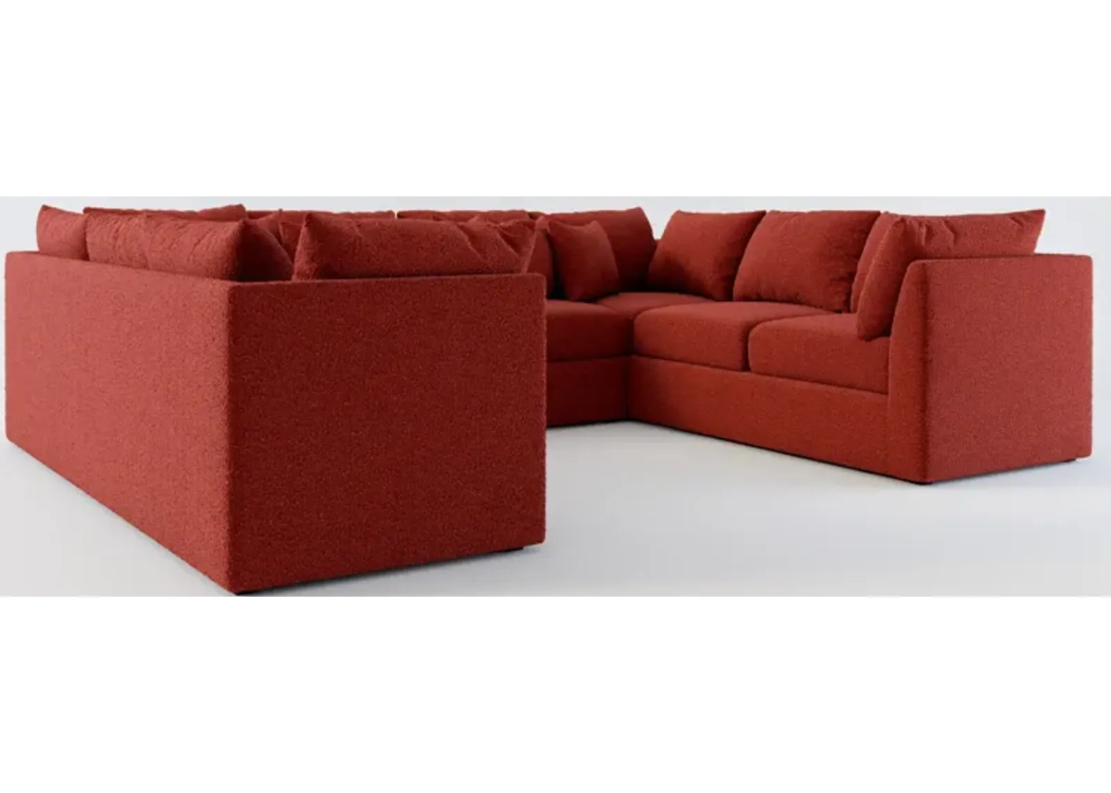 Nest Hybrid Comfort 3-Piece Pit Sectional - Bloke Brick