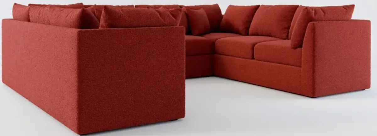 Nest Hybrid Comfort 3-Piece Pit Sectional - Bloke Brick