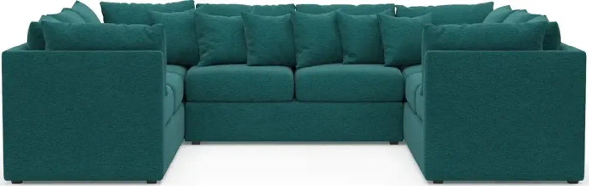 Nest Hybrid Comfort 3-Piece Pit Sectional - Bloke Peacock