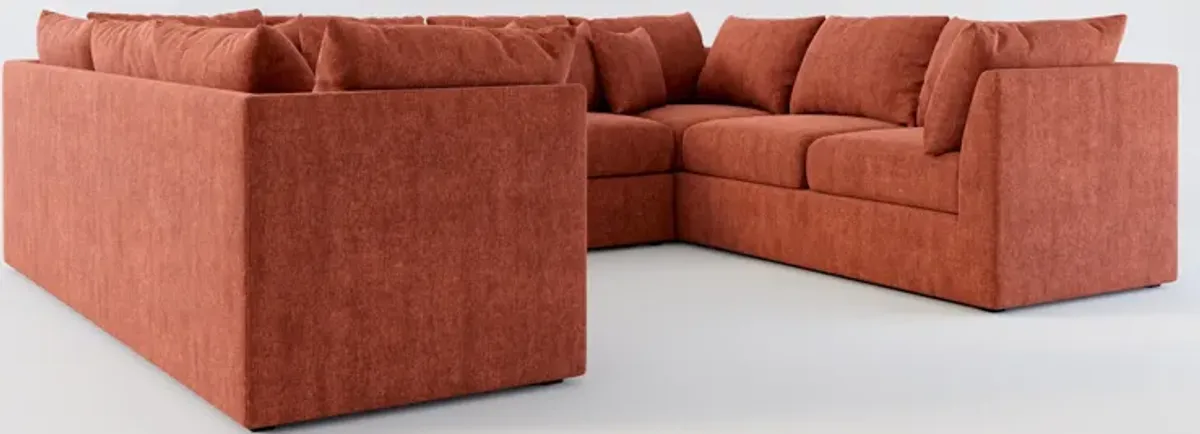 Nest Hybrid Comfort 3-Piece Pit Sectional - Contessa Paprika