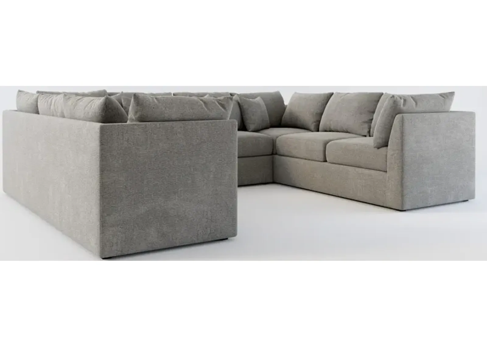 Nest Hybrid Comfort 3-Piece Pit Sectional - Living Large Charcoal