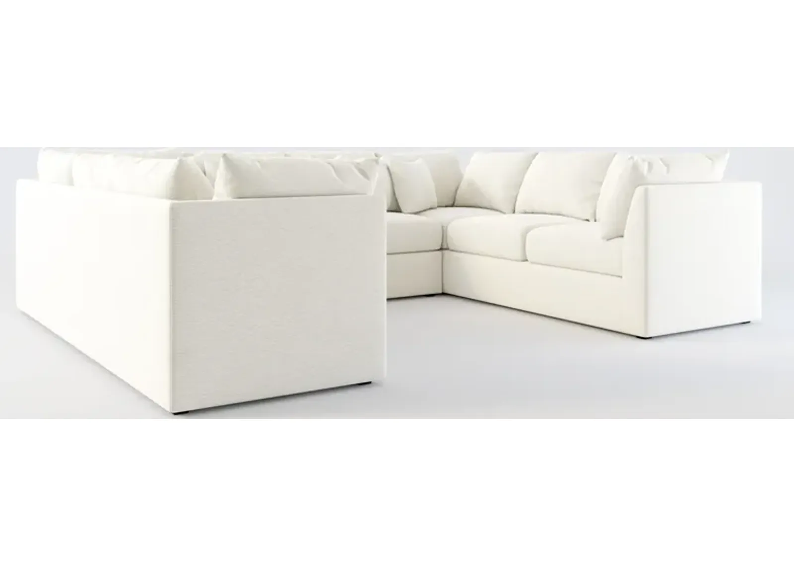 Nest Hybrid Comfort 3-Piece Pit Sectional - Living Large White