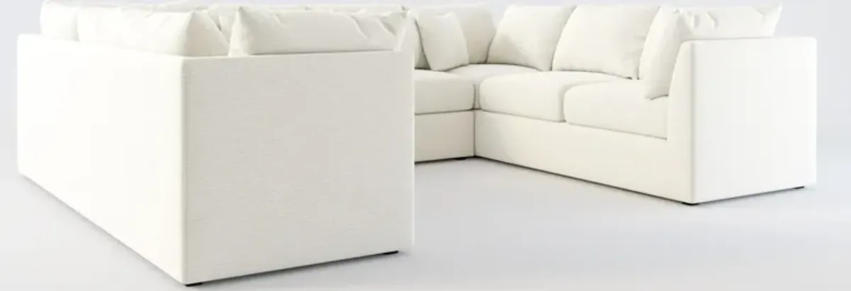 Nest Hybrid Comfort 3-Piece Pit Sectional - Living Large White