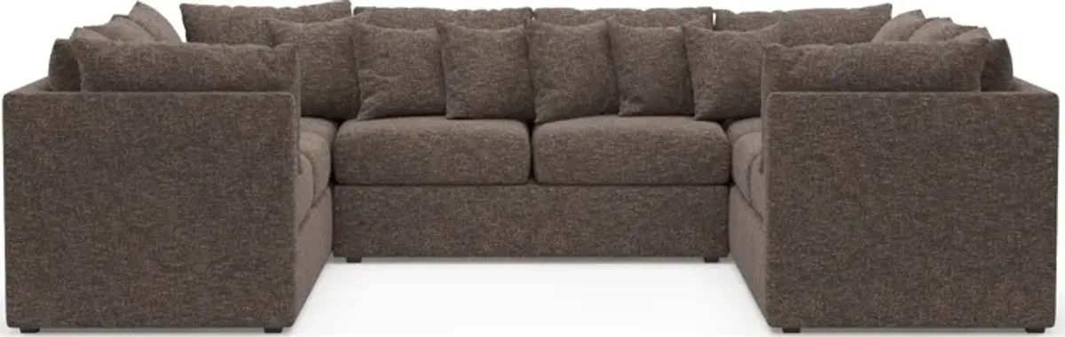 Nest Hybrid Comfort 3-Piece Pit Sectional - M Walnut