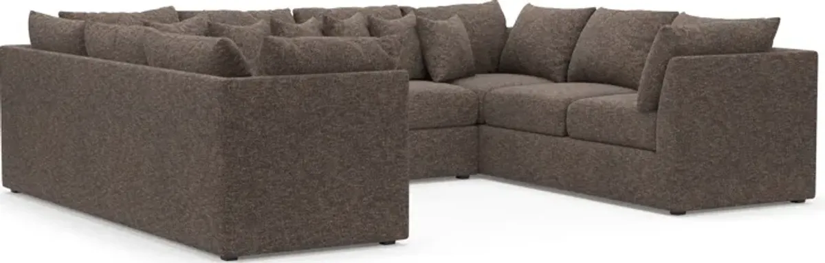 Nest Hybrid Comfort 3-Piece Pit Sectional - M Walnut