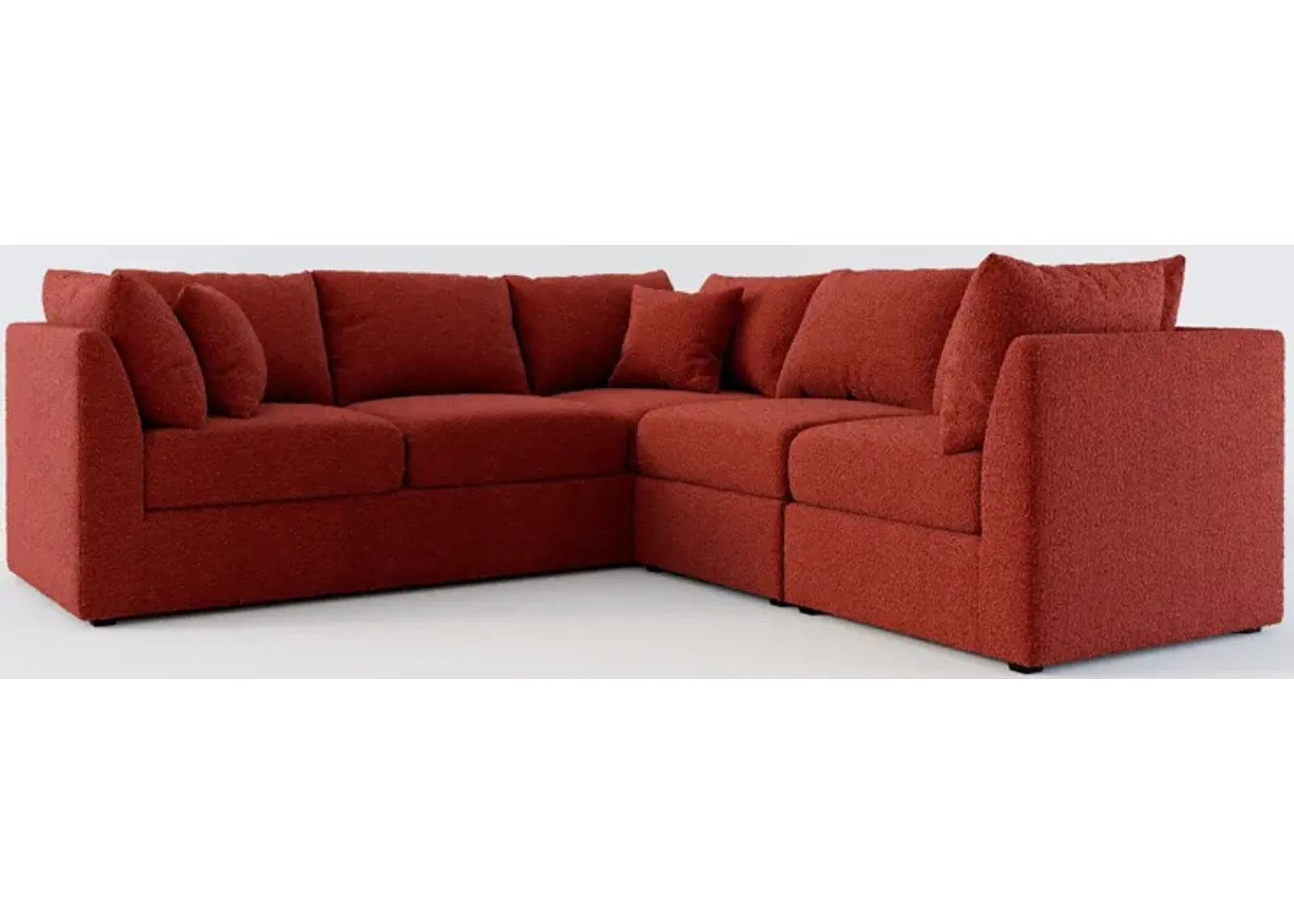 Nest Hybrid Comfort 3-Piece Small Sectional - Bloke Brick