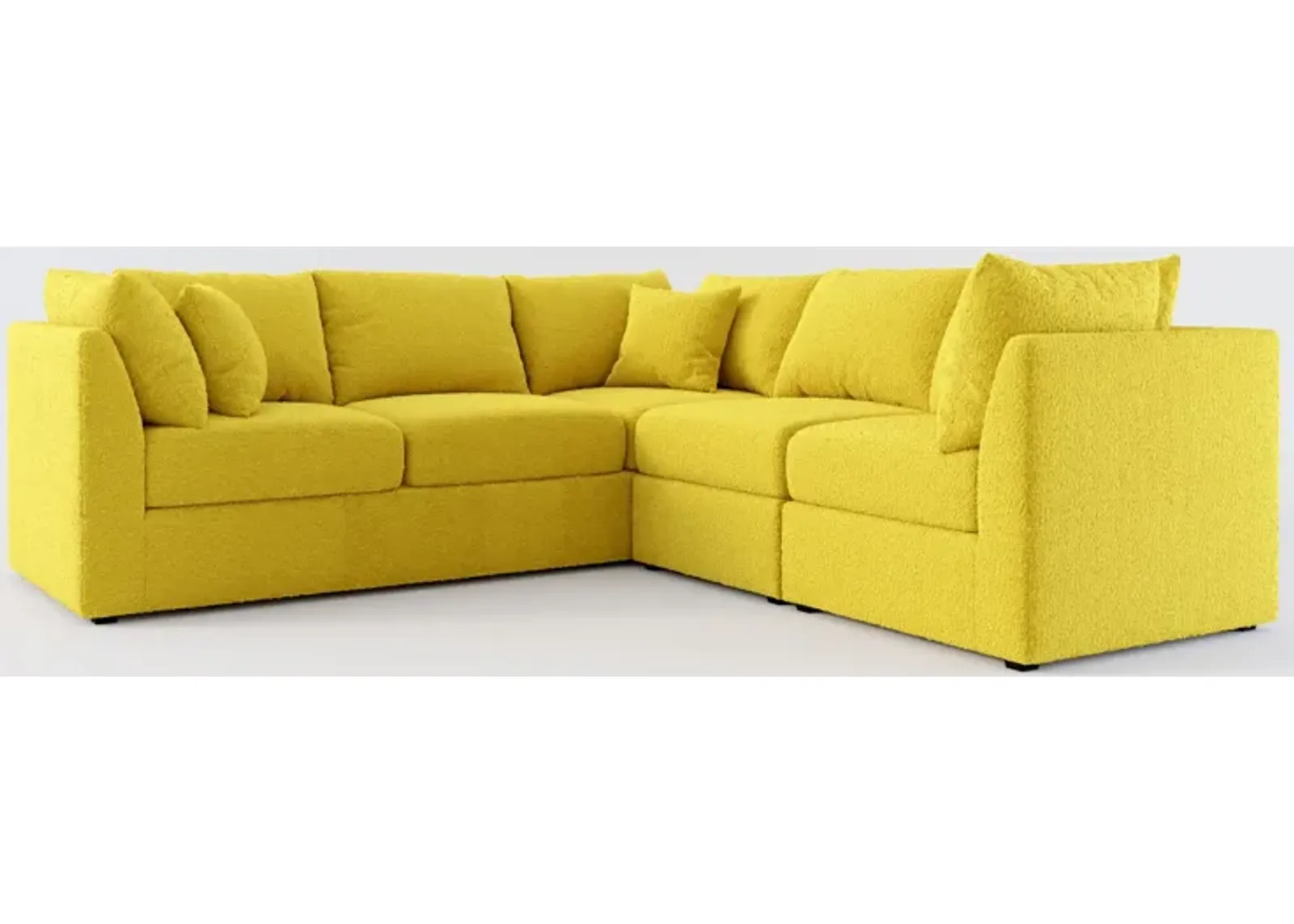 Nest Hybrid Comfort 3-Piece Small Sectional - Bloke Goldenrod