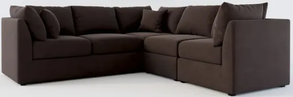 Nest Hybrid Comfort 3-Piece Small Sectional - Merrimac Dark Brown