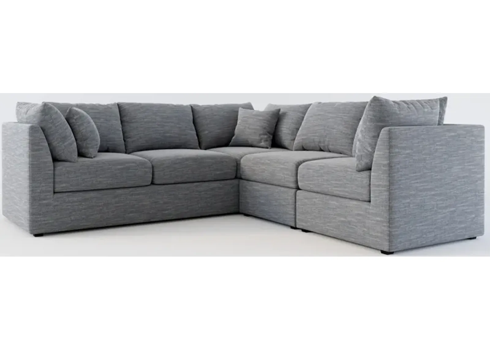 Nest Hybrid Comfort 3-Piece Small Sectional - Dudley Indigo