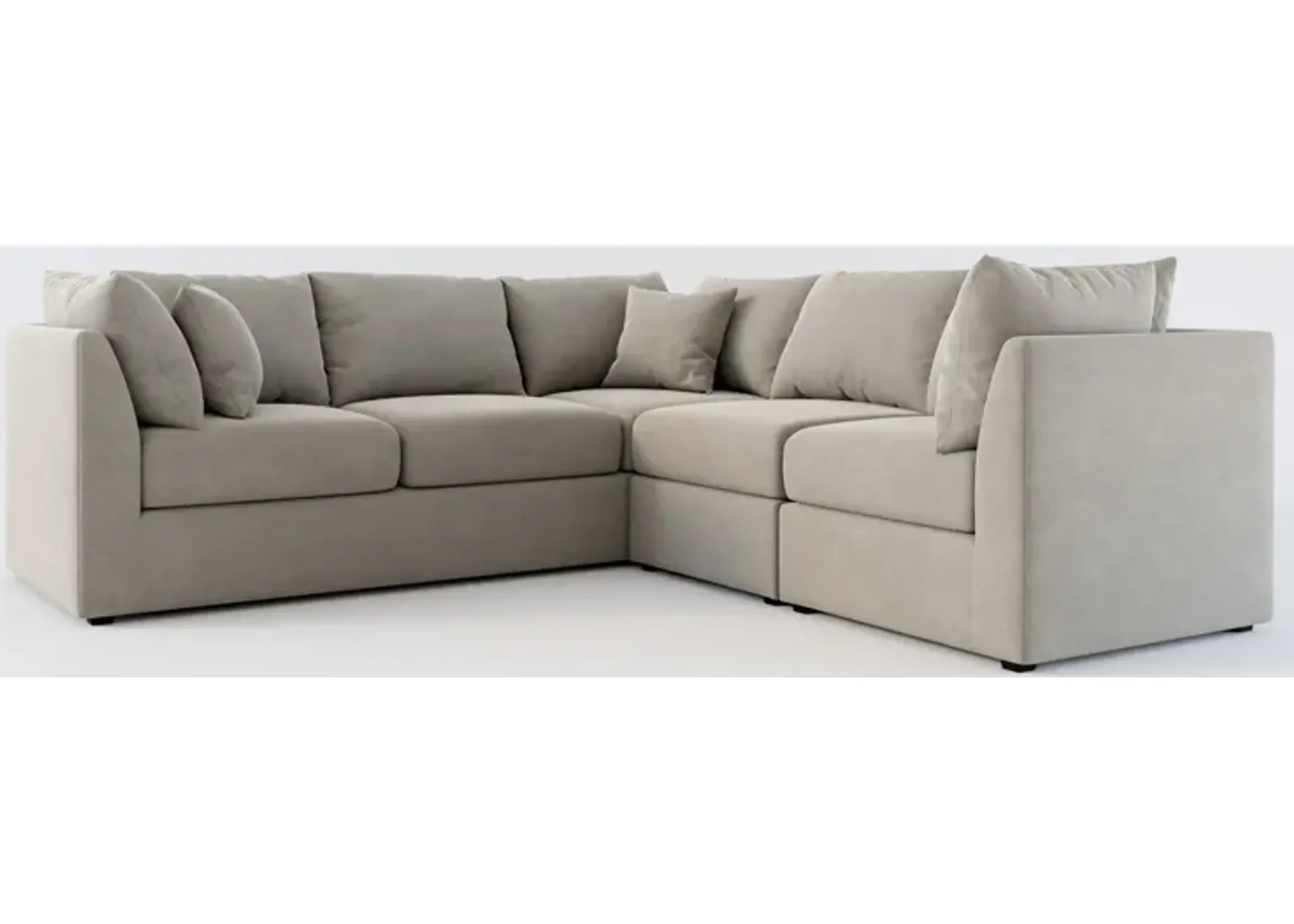 Nest Hybrid Comfort 3-Piece Small Sectional - Abington Fog