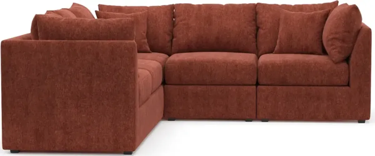 Nest Hybrid Comfort 3-Piece Small Sectional - Contessa Paprika