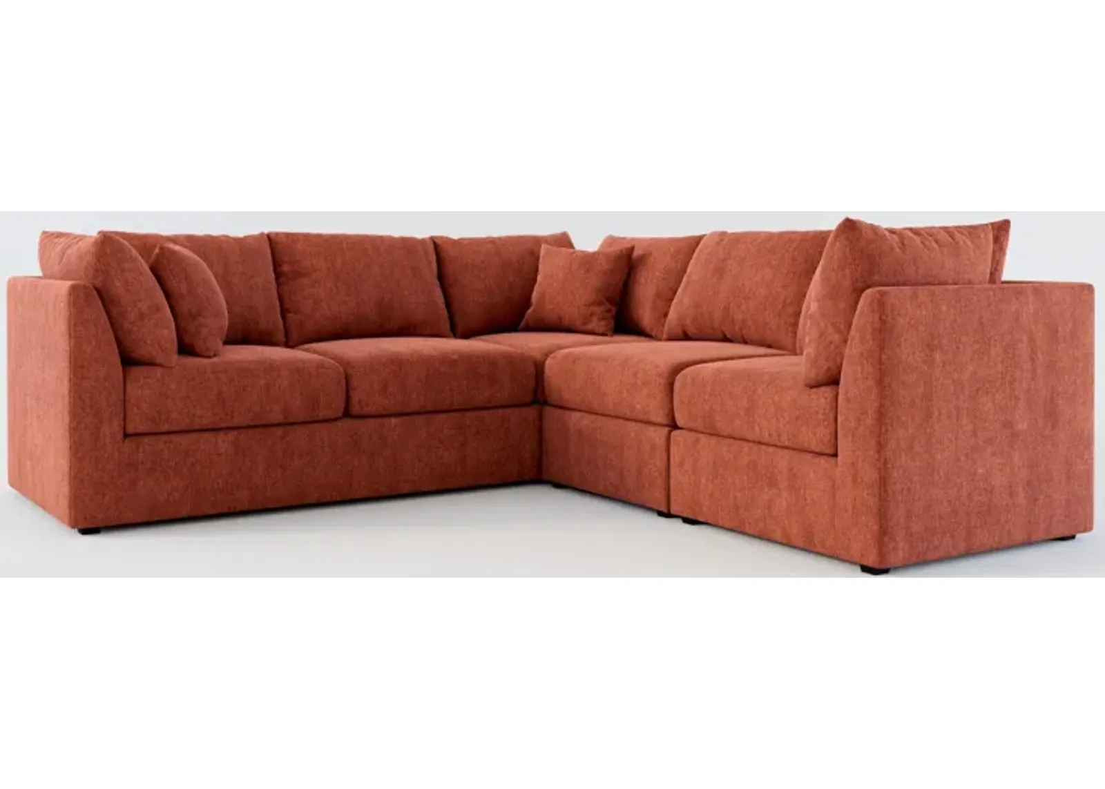 Nest Hybrid Comfort 3-Piece Small Sectional - Contessa Paprika