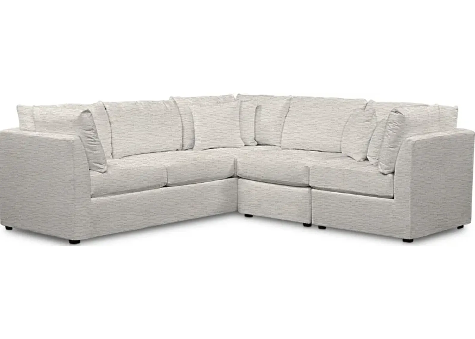 Nest Hybrid Comfort 3-Piece Small Sectional - Living Large White