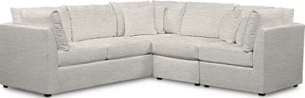 Nest Hybrid Comfort 3-Piece Small Sectional - Living Large White
