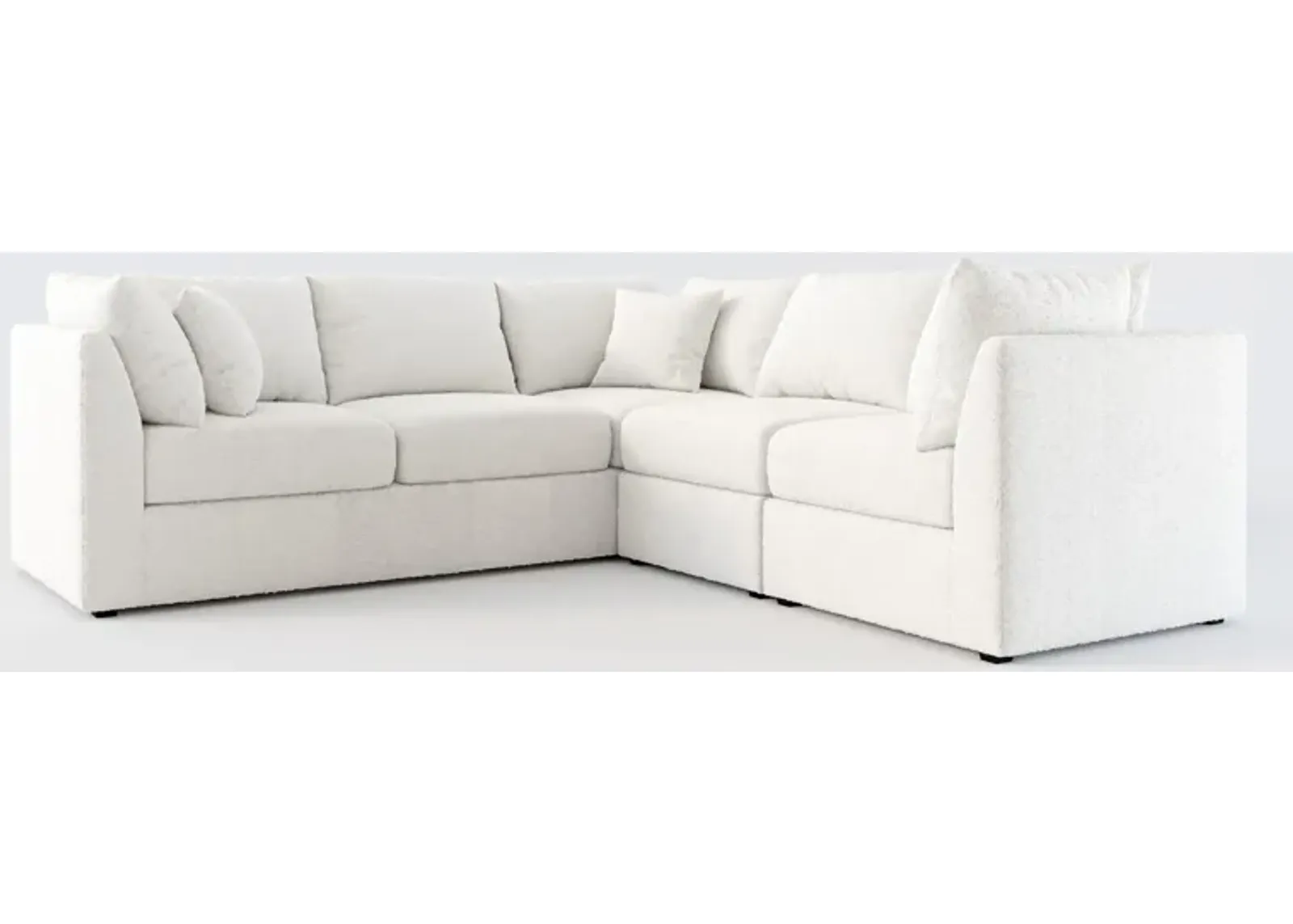 Nest Hybrid Comfort 3-Piece Small Sectional - Bloke Snow