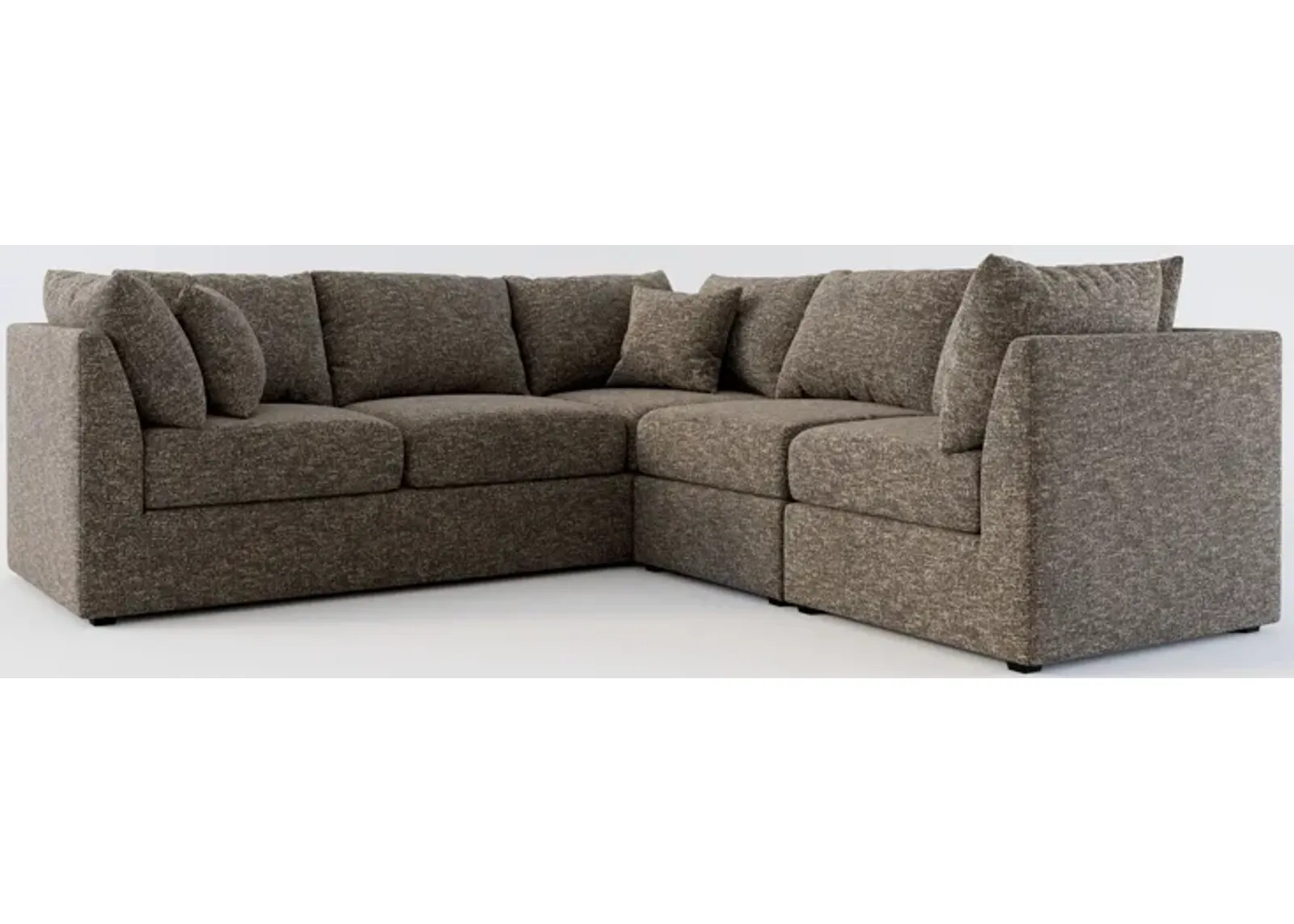 Nest Hybrid Comfort 3-Piece Small Sectional - M Walnut