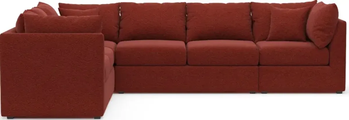 Nest Hybrid Comfort 3-Piece Large Sectional - Bloke Brick