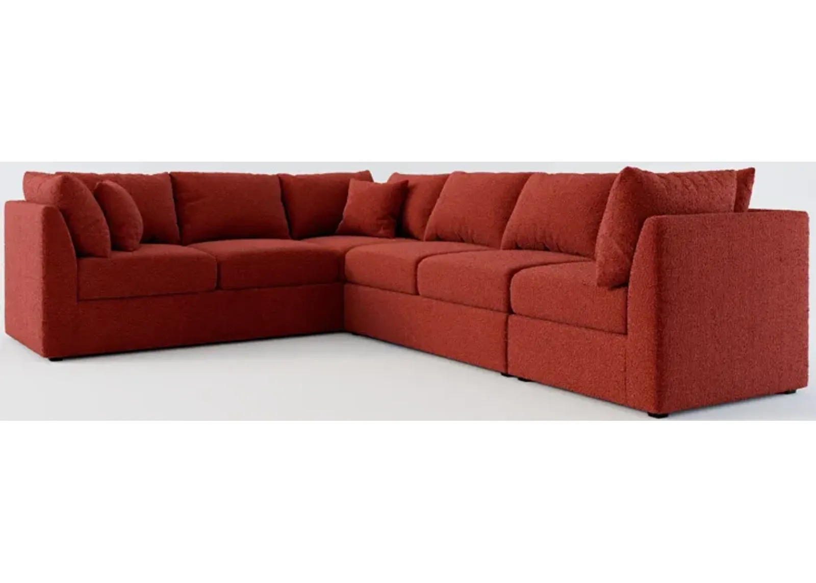 Nest Hybrid Comfort 3-Piece Large Sectional - Bloke Brick