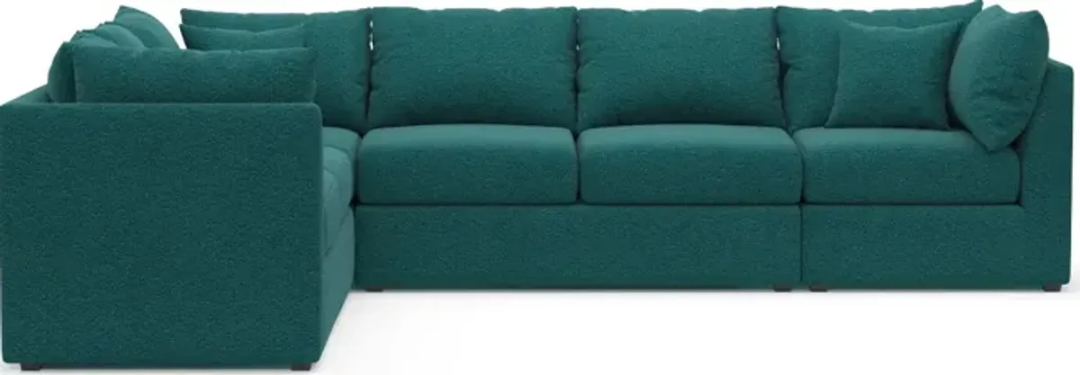 Nest Hybrid Comfort 3-Piece Large Sectional - Bloke Peacock