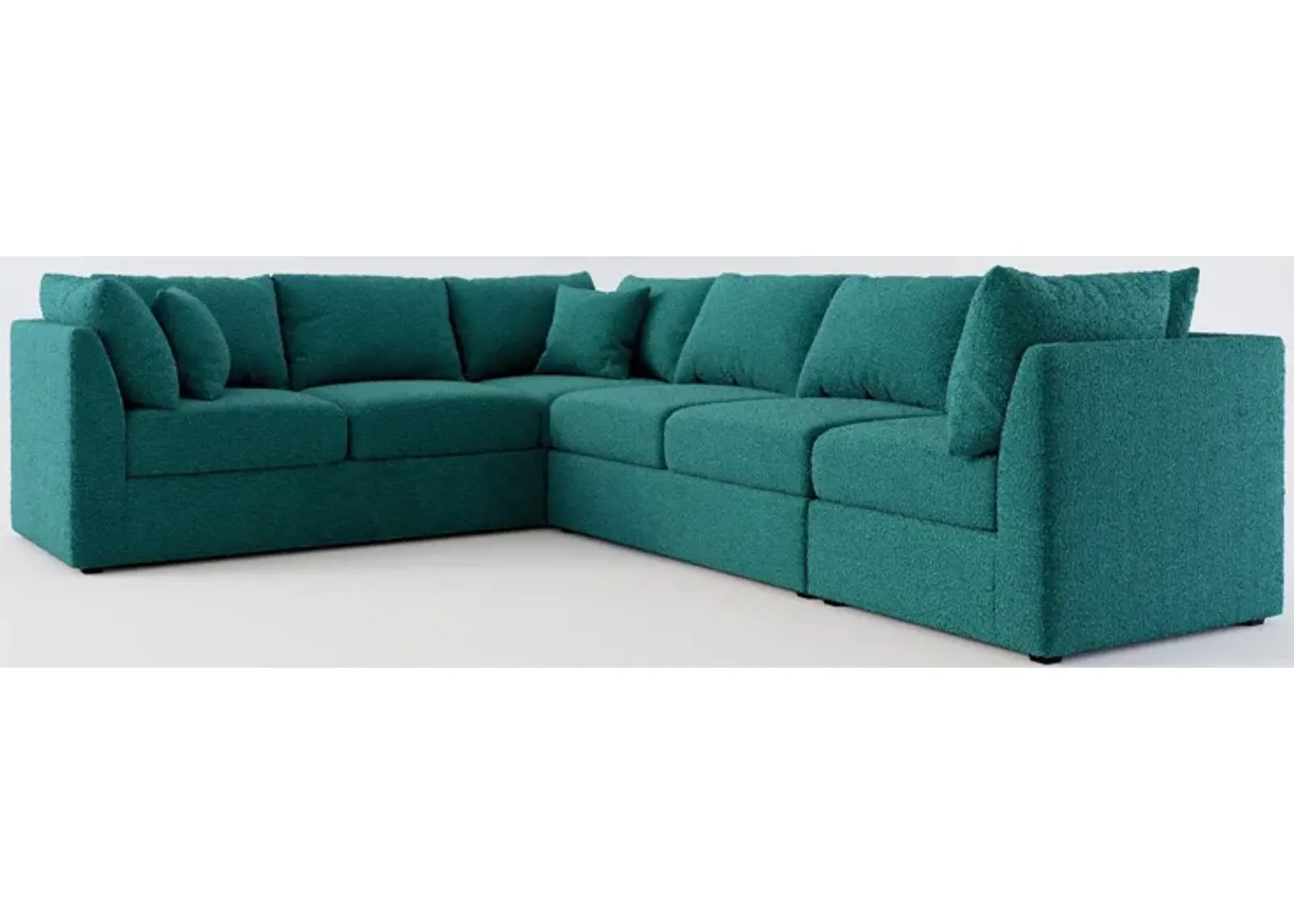 Nest Hybrid Comfort 3-Piece Large Sectional - Bloke Peacock