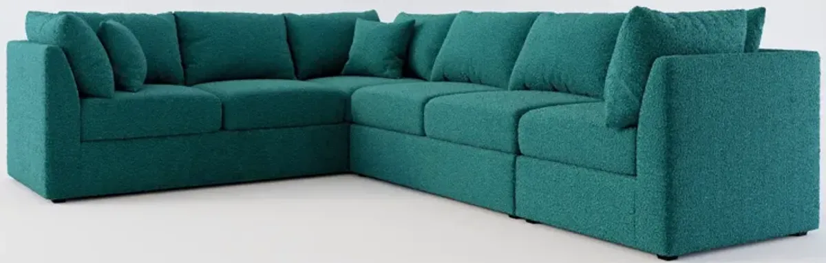 Nest Hybrid Comfort 3-Piece Large Sectional - Bloke Peacock