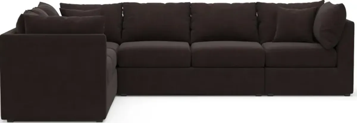 Nest Hybrid Comfort 3-Piece Large Sectional - Merrimac Dark Brown