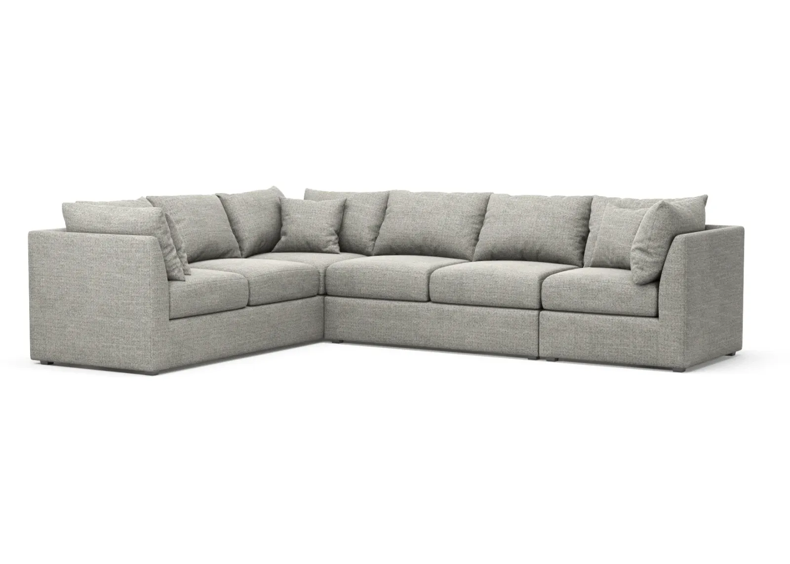 Nest Hybrid Comfort 3-Piece Large Sectional - Pandora Pepper