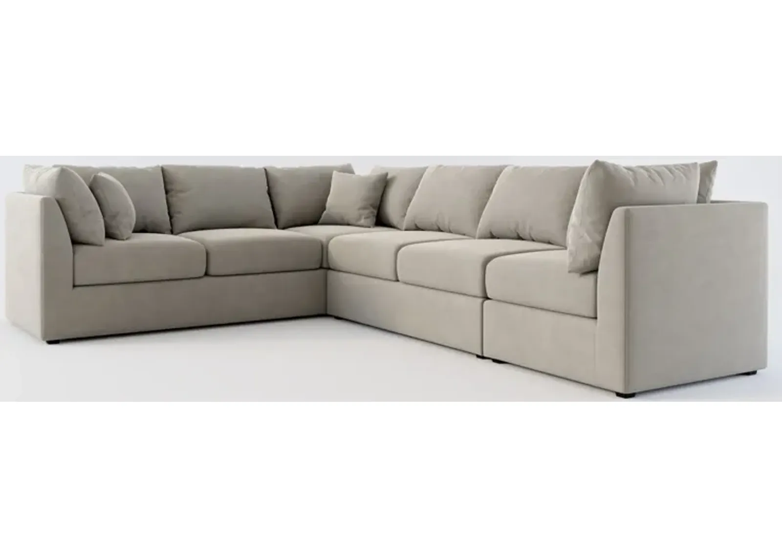 Nest Hybrid Comfort 3-Piece Large Sectional - Abington Fog