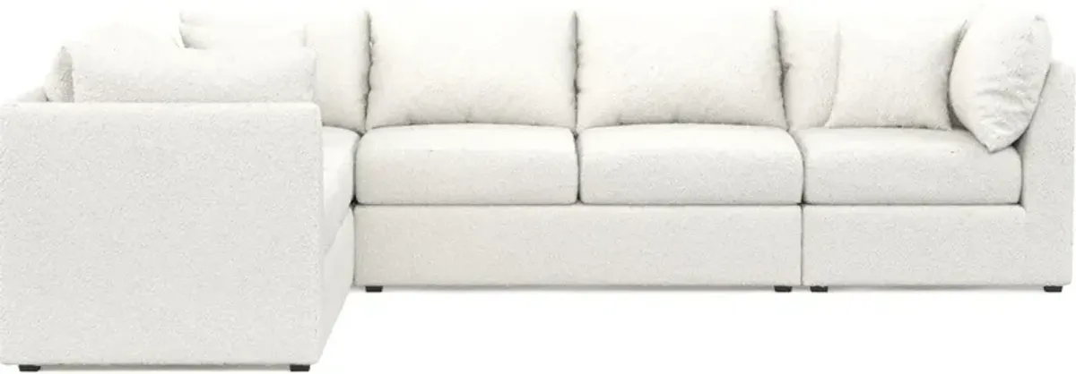 Nest Hybrid Comfort 3-Piece Large Sectional - Bloke Snow