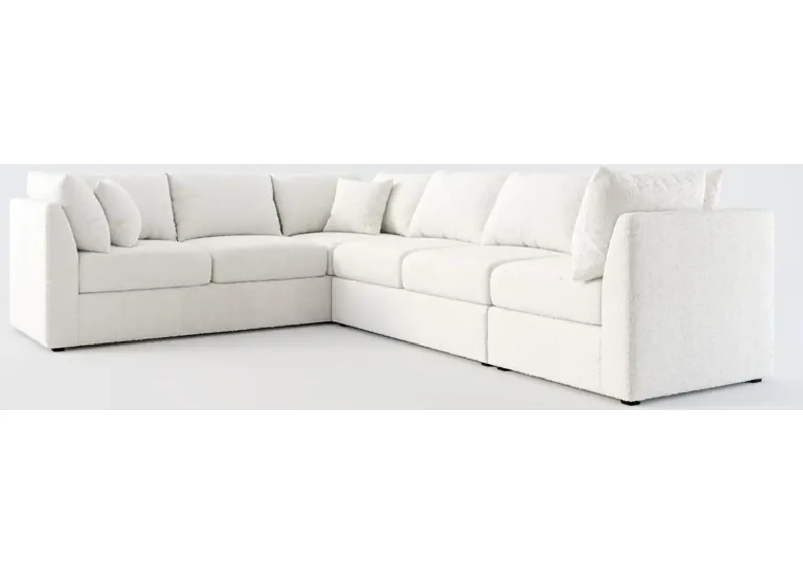 Nest Hybrid Comfort 3-Piece Large Sectional - Bloke Snow