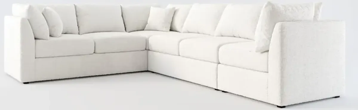 Nest Hybrid Comfort 3-Piece Large Sectional - Bloke Snow