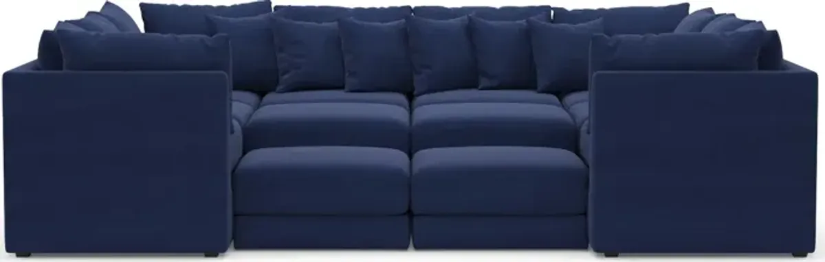 Nest Hybrid Comfort 9-Piece Pit Sectional - Abington Indigo