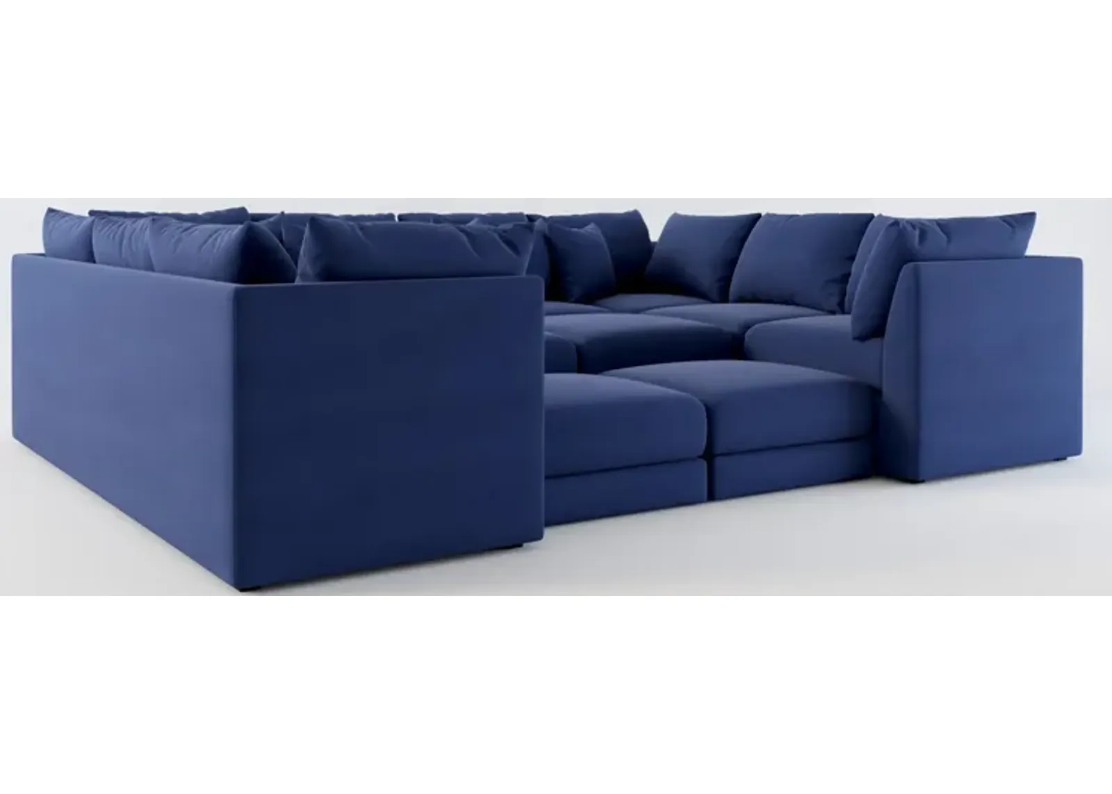 Nest Hybrid Comfort 9-Piece Pit Sectional - Abington Indigo