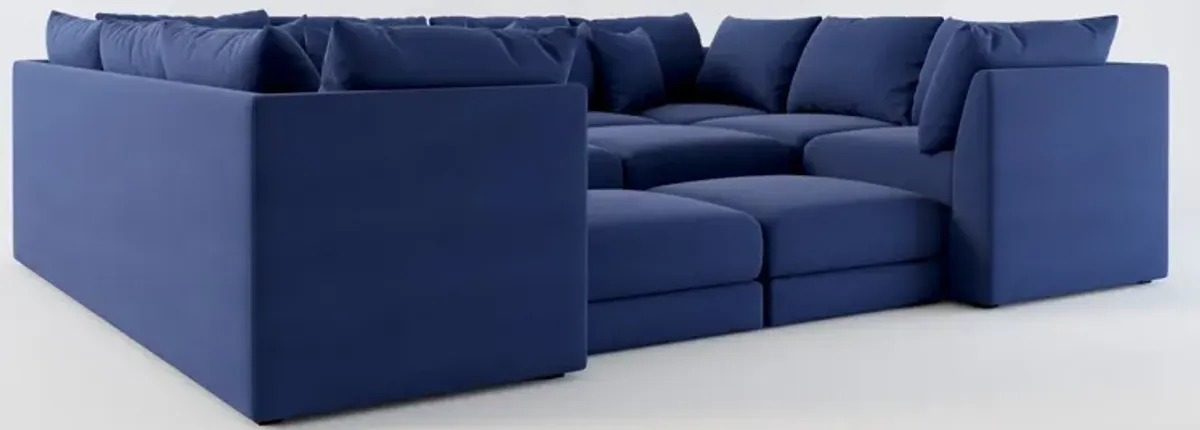 Nest Hybrid Comfort 9-Piece Pit Sectional - Abington Indigo