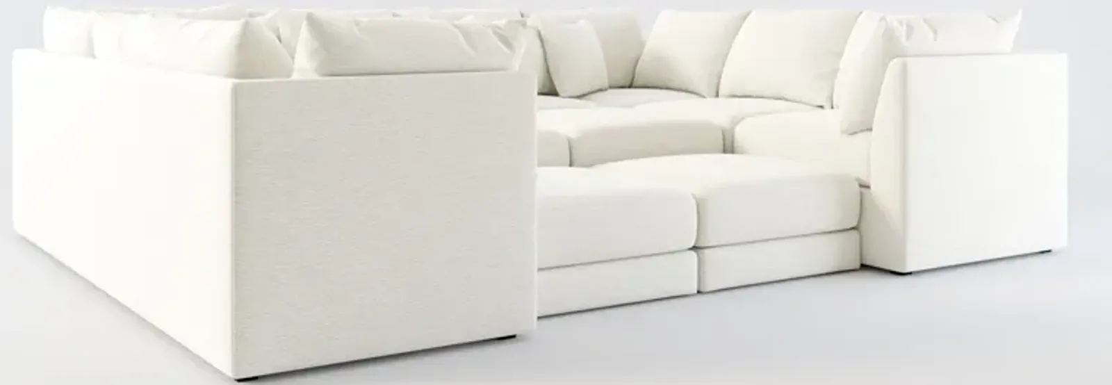 Nest Hybrid Comfort 9-Piece Pit Sectional - Living Large White