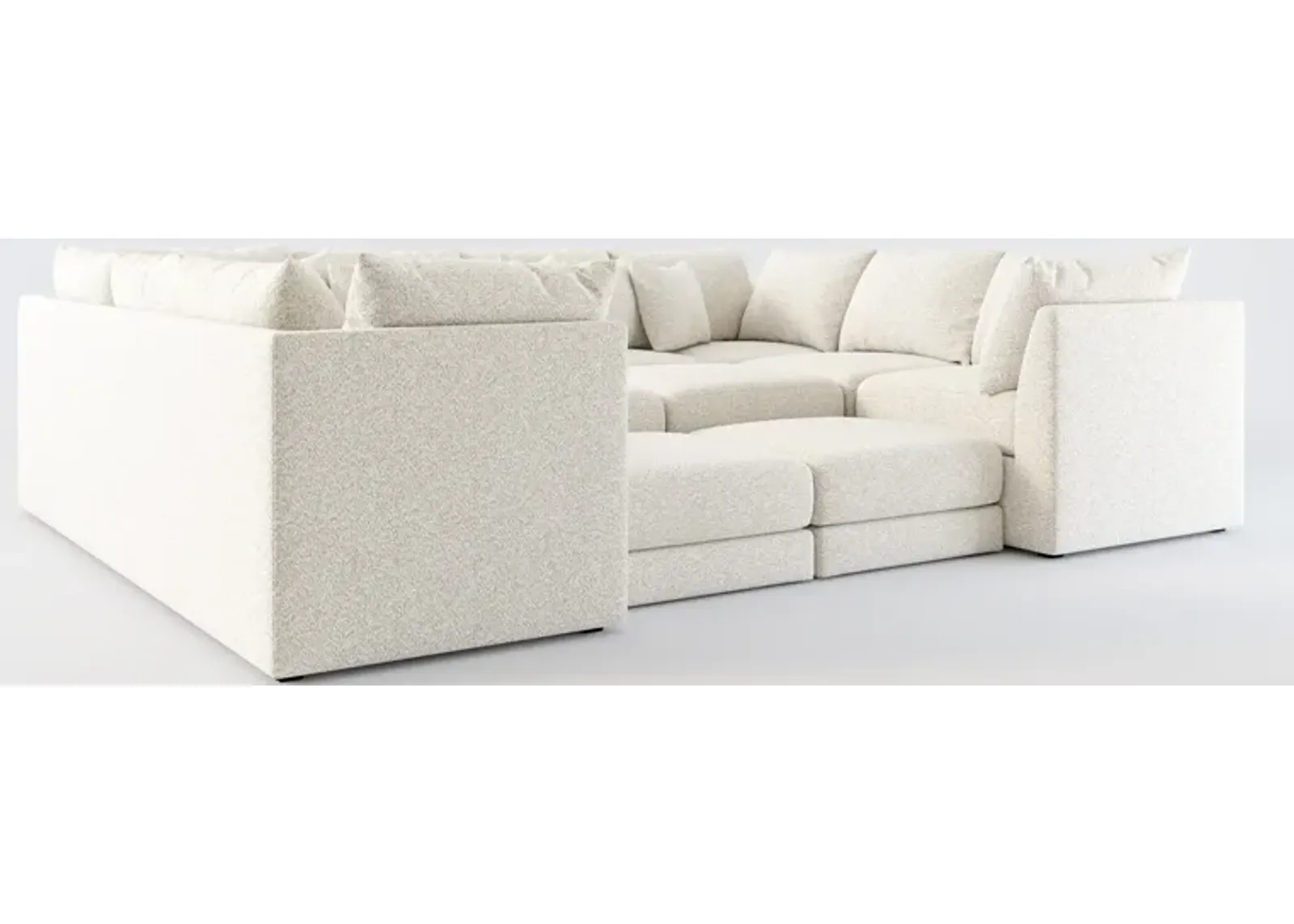 Nest Hybrid Comfort 9-Piece Pit Sectional - Muse Stone