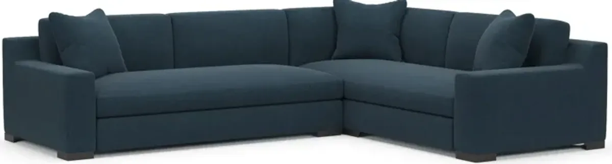 Ethan Foam Comfort Eco Performance 2-Piece Sectional - Broderick Indigo