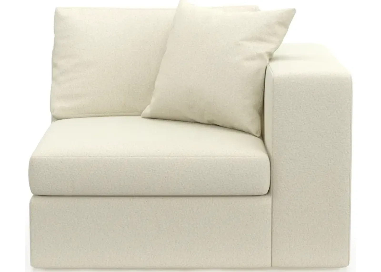 Collin Foam Comfort Eco Performance Fabric Right-Facing Chair - Fincher Ivory