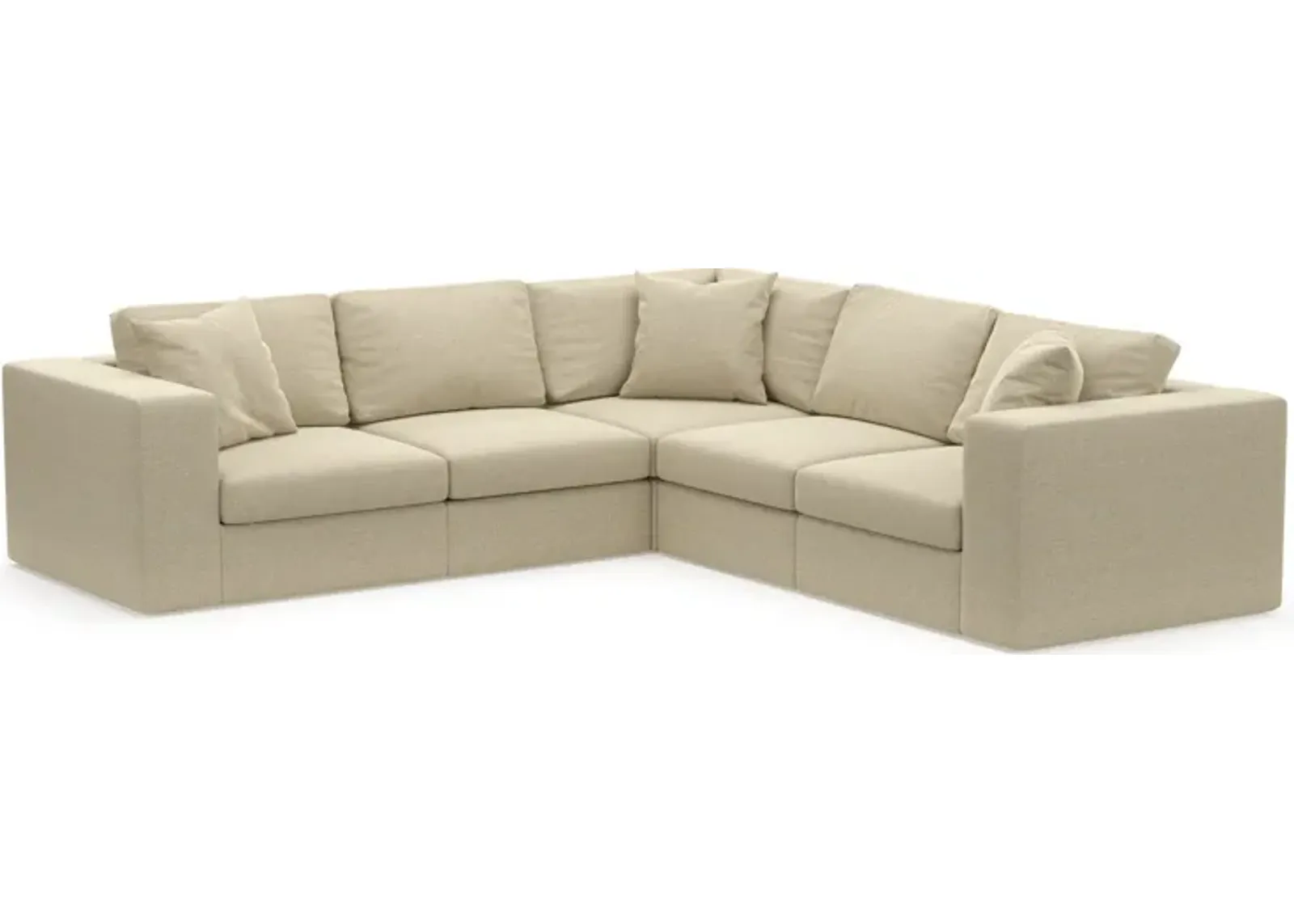 Collin Foam Comfort Eco Performance Fabric 5-Piece Sectional - Broderick Sand